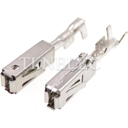 20pcs 2.8 Series Automotive Female Wire Harness Special Plug Splices Wiring Terminal BCM Large Rectangular Pins J59 Contact Pin