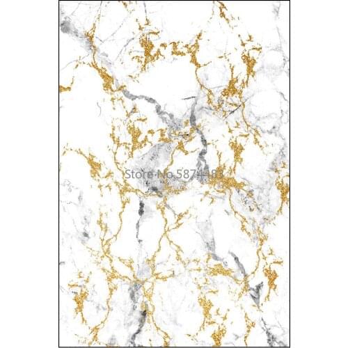 200*300cm Fashionable Modern Nordic Grey White Marble Pattern Gold Living Room Bedroom Kitchen Bedside Carpet Floor Mat