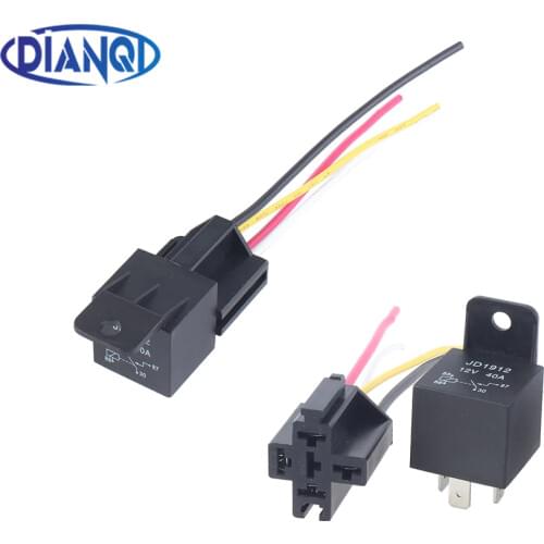 4 Pin 5 Pin DC 12V/24V 40A Waterproof Car Relay Long Life Automotive Relays Normally Open DC 12V/24V Relay With Relay Socket