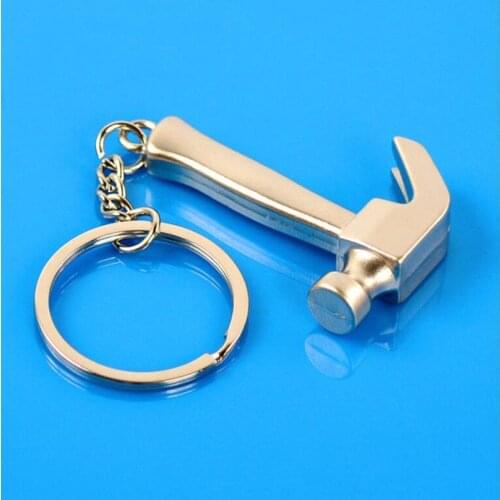 500pcs Mini Metal Keychain Personality Claw Hammer Pendant Model Claw Hammer Key Chain Ring Party Gift Favor Favors