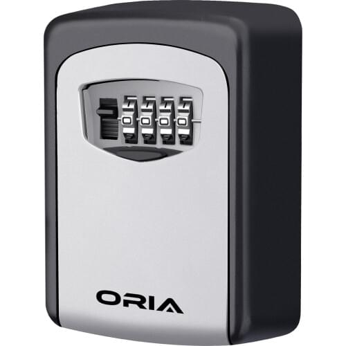 ORIA 4 Digit Combination Durable Key Storage Lock Box Wall Mounted Safety Key Lock Box Large Storage Capacity