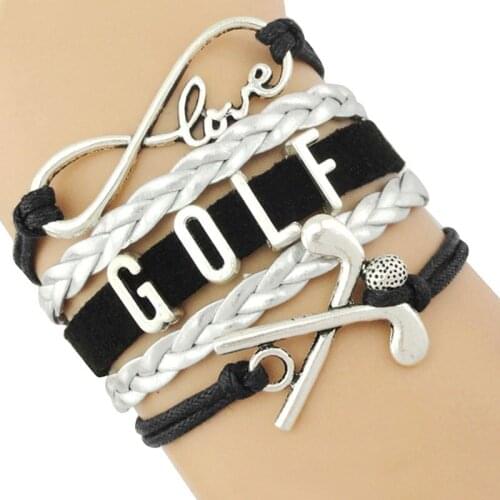 Infinity Love Golf Sports Charms Bracelets