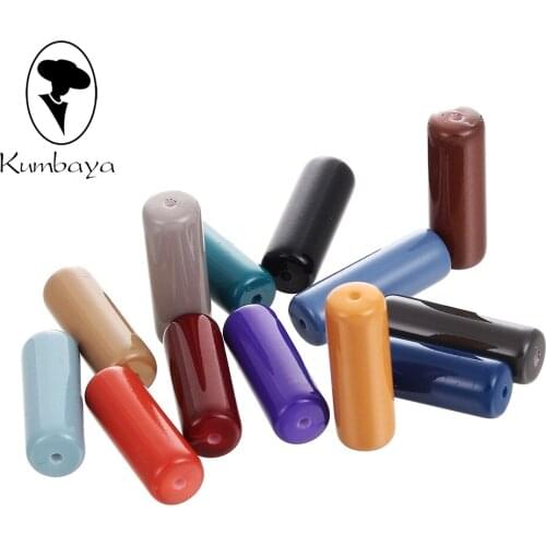 20 pcs/lot Resic Cylinder Beads Charms Jewelry Accessory Women DIY Earrings Necklace Handmade Parts DIY Gifts Pendants P797