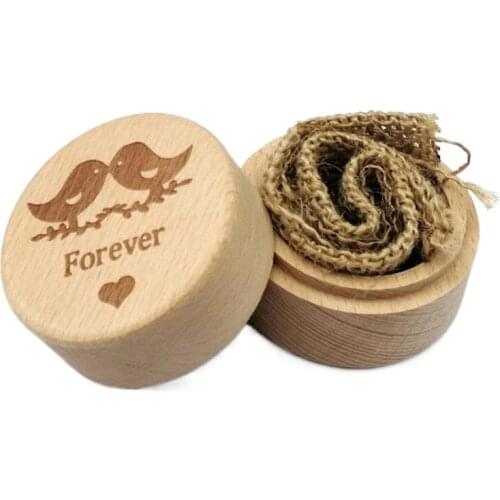 Wood Ring Box Holder Personalized for Decorations Marriage Ring Packaging Box Wedding Custom Your Names and Date Ring Bearer Box