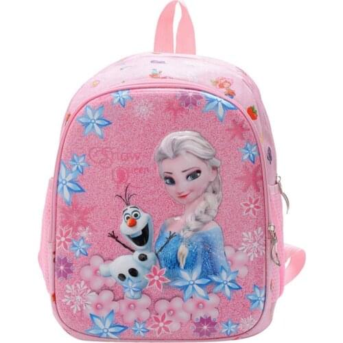 Disney Kids bag Kindergarten Children Cartoon Frozen School Bags Pink Backpack Princess Schoolbags Satchel For Boys Girls