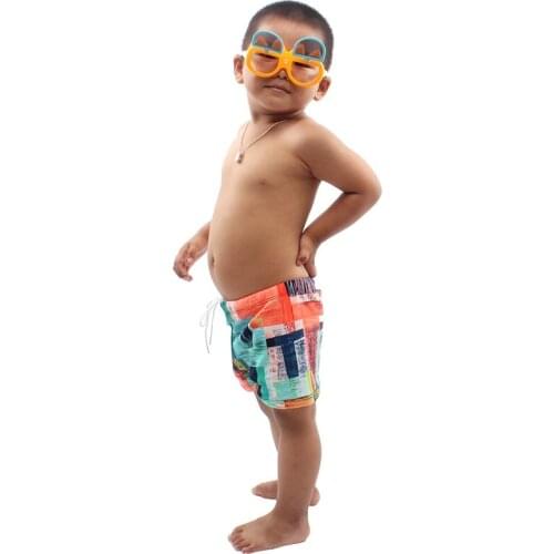 SWIMMART Kids 2-12T Cute Boy Swimwear Waist tied Children Swimsuit Beachwear Teenage Swimming Trunk Toddler Bathing Suits