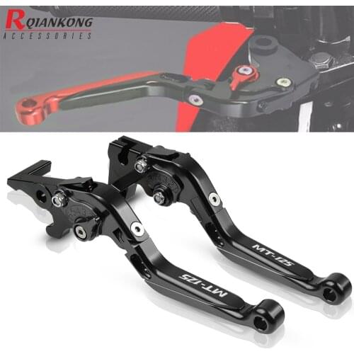 For Yamaha MT125 MT 125 MT-125 2015 2016 2017 Motorcycle Aluminum Adjustable Extendable Brake Clutch Levers Accessory mt125 Logo