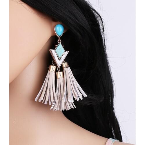 Dangle Earring Ethnic Style Tassel Earring Pearl 2017 New Style Popular Charm Earring Personality Handmade Crafts
