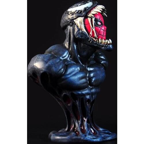Marvel Character Venom Let There Be Carnage Spiderman Bust Figure Model Toys 16cm