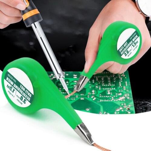 Anti-scalding Desoldering Wick Desoldering Braid Solder 1.5mm 2.5mm Width 2M Length Wick Wire Lead Cord Flux BGA Repair Tool