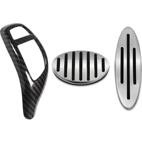 Gear Shift Knob Cover Trim for BMW with Gas Brake Pedal Cover Set AT for Mini Cooper