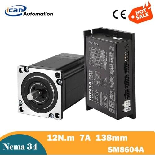 Hot sale 3sets nema 34 closed loop stepper motor 12n.m 12nm