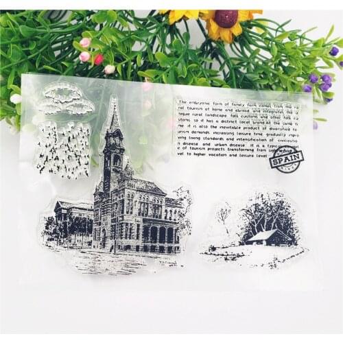 Hot selling Castle manor alphabet transparent clear stamp / silicone seal roller stamp DIY scrapbook album / card production