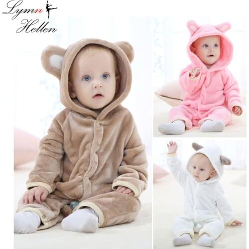 Romper Jumpsuit set Baby Clothing Flannel cute animal bear kids clothes Siamese Newborn Boy Girl Autumn Winter Play Mats