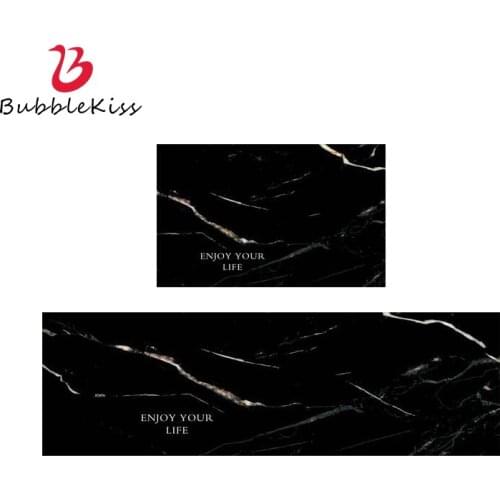 Bubble Kiss Kitchen Carpet Home Absorbent Bathroom Mat Black Entrance Doormat Living Room Decoration Rug Anti Slip Area Foot Pad