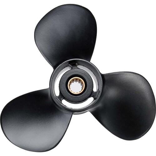 Aluminum Alloy Boat Outboard Propeller for Suzuki 35-65HP 58100-94313-019 11 1/2 x 13 Inch 3 Blades 13 Spline Tooths R Rotation