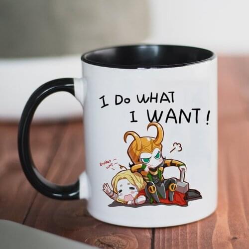 Loki I Do What I Want Mug 11oz Funny Ceramic Novelty Porcelain Beer Tea Cups Coffee Mugs