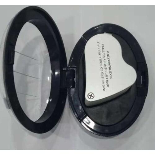 Free Shipping Magnifier LED Double Multiple with LED Jewelry Identifying Type 30x22mm 60x12mm