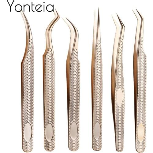 New High Precision Eyelashes Tweezers High Quality Stainless Steel Anti-static Tweezers For Eyelash Extensions Lashes Tool