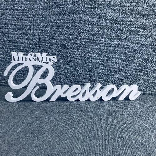 Custom Mr & Mrs Last Name Wedding Table Sign,Personalized Wedding Sign Family Name decor,Bride&Groom Wedding Decor Supplies