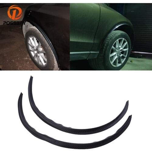 POSSBAY Imitation Carbon Fiber Car Wheel Eyebrow Protector Fender Flare Decoration 72cm/43cm Car Mudguards Mud Guard