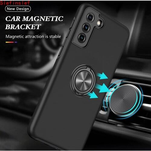 Armor Shockproof Case for Samsung S21 Plus Note 20 ultra S20 FE A51 A71 M51 A12 A32 A52 A72 Back Cover Magnetic Car Ring Holder
