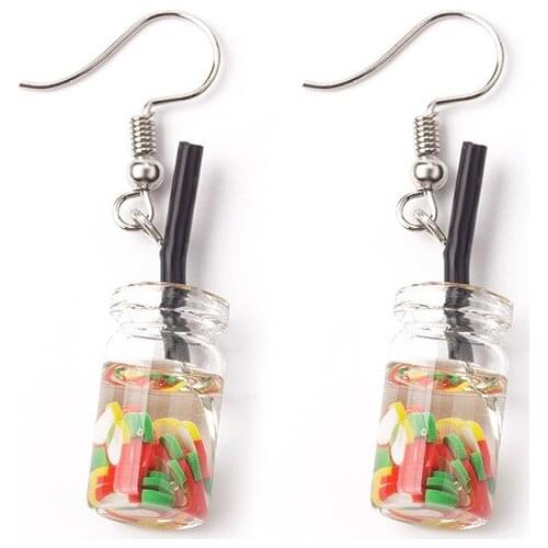 Lemon Earring Women 2021 New Trend Resin Long Cute Simulation Fun Fashion Fruit Cup Earings Pendant Jewelry Gifts