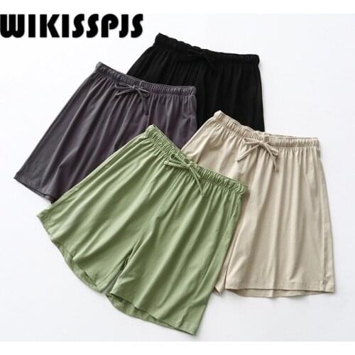 2021 Cotton Shorts Womens Summer Thin Japanese Loose Wide Leg Five Point Pants Womens Comfortable Casual Pants Lounge Wear