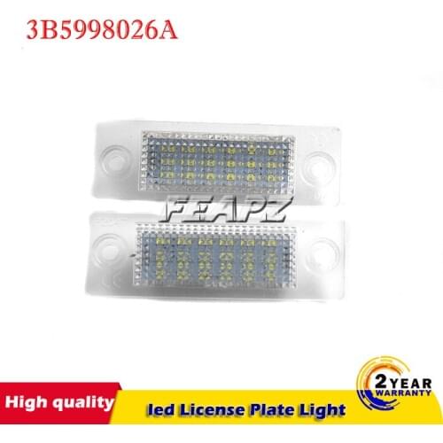 2pcs led License Plate Light For VW T5 Passat 3C B6 Caddy Touran Golf Plus 7403 3B5943021E 3B5943021 3B5998026 3B5998026A