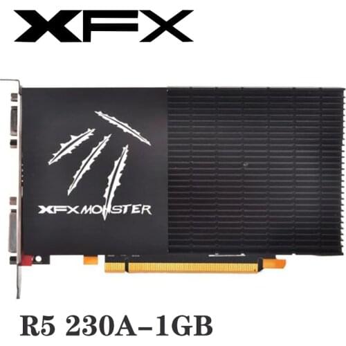 Original Used XFX Radeon R5 230A 1GB Video Cards GPU Radeon R5230A GDDR3 64bit Graphics Screen Cards Desktop Computer
