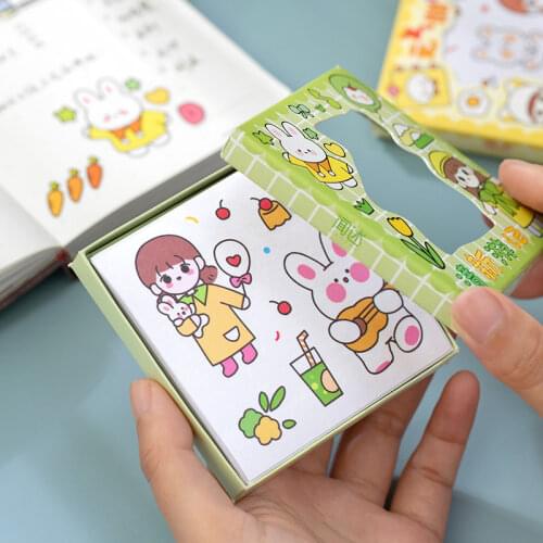 Yisuremia New 20 Sheets Kawaii Washi Sticker Cartoon Decorative Stickers DIY Diary Daily Planner Scrapbooking School Stationery