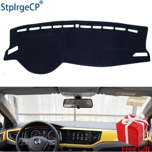 For VW POLO MK6 2018 2019 2020 dashboard mat Protective pad Shade Cushion Pad interior sticker accessories