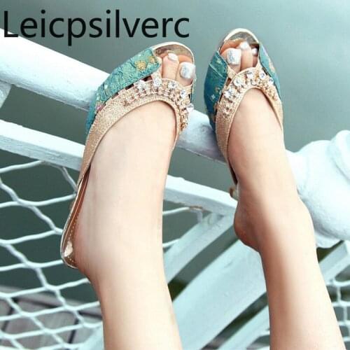 Womens Slippers summer new style Mixed Colors Fish mouth Open toe mid heel Strange Stylel Womens shoe plus size 34-43