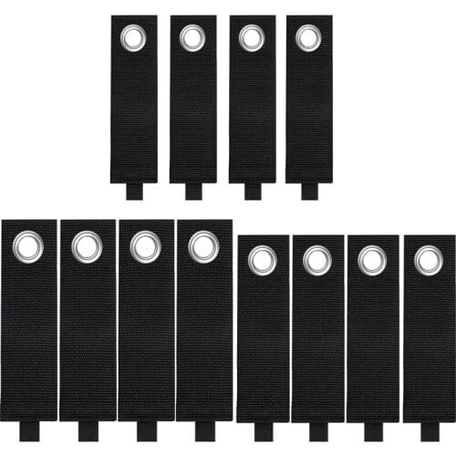 12 PCS Heavy Duty Storage Straps Tool Organizers Storage Nylon Fastening Straps for House Basement Hook Hose Rope Wrap