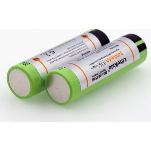2 pcs. New liitokala original 18650 NCR18650B 3400 mAh lithium rechargeable battery
