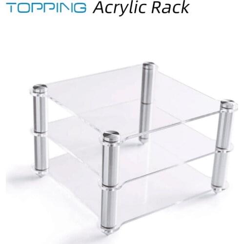 TOPPING Acrylic Rack For D30 Decoder A30 HIFI Amplifier Amp rack Transparent equipment two-layer Rack