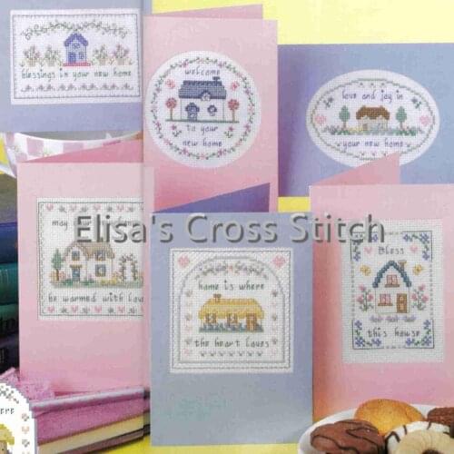 CD78 16ct DIY Invitation Greeting Card With Special Art Popular Full Set CrossStitch Greeting Card Cake Birthday Christmas Gift