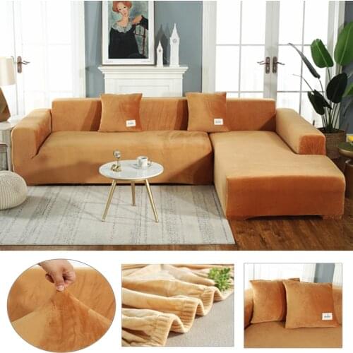 Sofa cover velvet stretch sofa cover furniture protector, combination s home sofa cover, L-shaped sofa cover