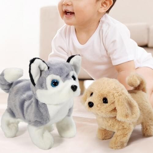 Kids Plush Walking Barking Retriever Puppy Electronic Interactive Pet Dog Toy New Creative Mini Control Smart Electronic Pet Toy