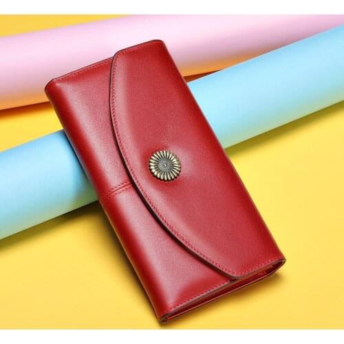 MAHEU Leather Short Wallet Of Women Ladies Evening Clutches Genuine Leather Long Purse Multi Card Wallet Purse for woman