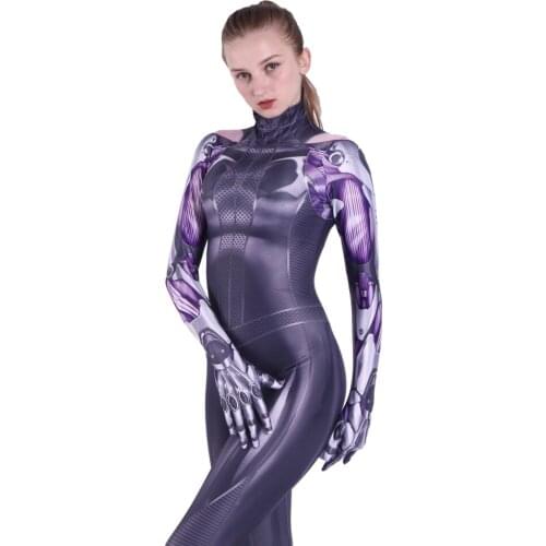 Battle Angel Alita Costume Cosplay Women/Girls Zentai Suit Lycra Spandex Zentai Halloween Costumes Superhero for Adults Kids
