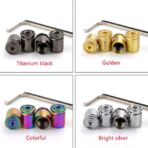 Automobile Valve Cap, 4 Pieces of Aluminum Alloy Core Cover, Personalized Modification for General Motorcycle and Electric Vehic