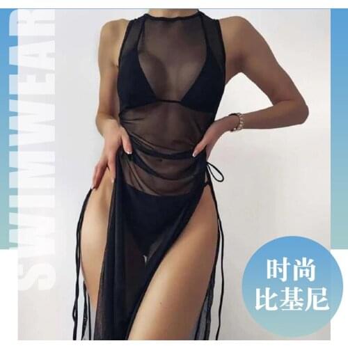 Swimsuit Bikini Womens Bikini2021 Swimsuit New Solid Color Sexy Split Swimsuit