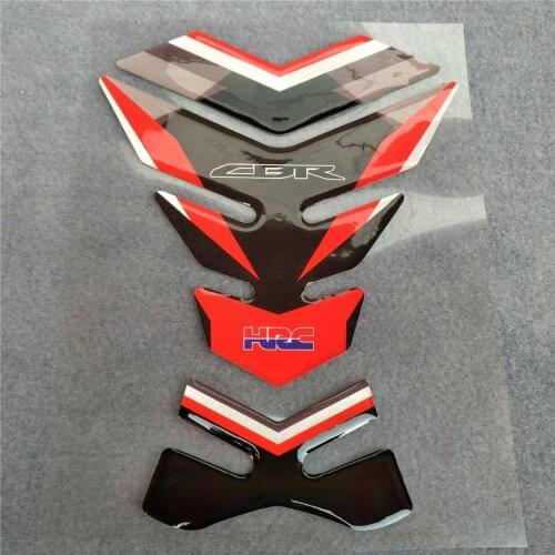 Motorcycle For Honda Fish Bone Fuel Tank Pad Tank Cap Cover Motorbike 3D Resin Protector Decal Sticker CBR600 CBR1000 CBR 600