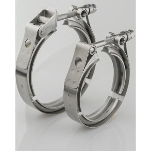 Stainless Steel 1.5/2/3/3.25/3.5/4 inch Quick Release V band Clamp Auto V-band Exhaust Male Female Flange Vband Clamps