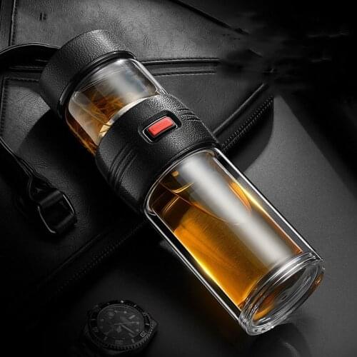 2020 Nuovo A Doppia Parete di Vetro Tazza di Te con Te Infusore di Affari di Te Bottiglia di Acqua di Vetro Bere Viaggi per