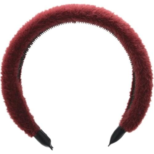 2021 NEW WINTER FUZZY PUFF PLAIN HAIRBANDS