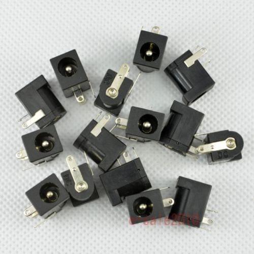 Wholesale 500pcs DC Power Supply Female Jack Socket 5.5 x 2.5mm Barrel-Type PCB Mount New
