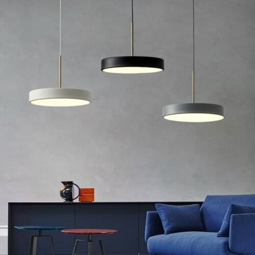 Postmodern Dining Room Chandelier Simple Black and White Gold Led Dish Lamp Northern Europe Single Head Fashion Small Chandelier