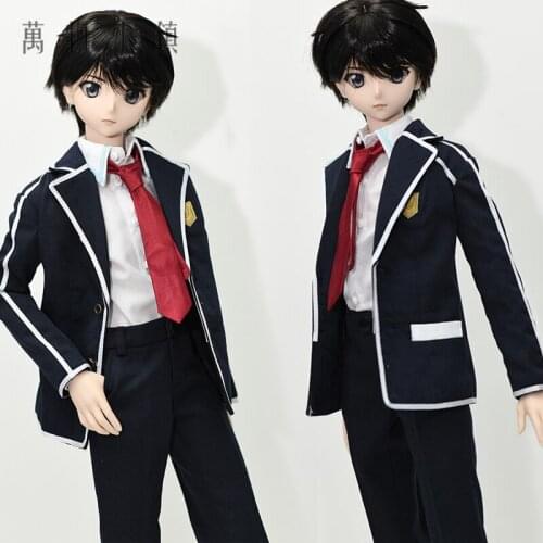 Accept custom Cosplay Sword art online Kirigaya Kazuto Kirito School uniforms Cos 1/3 1/4 BJD COS DD SD MSD Doll Clothes